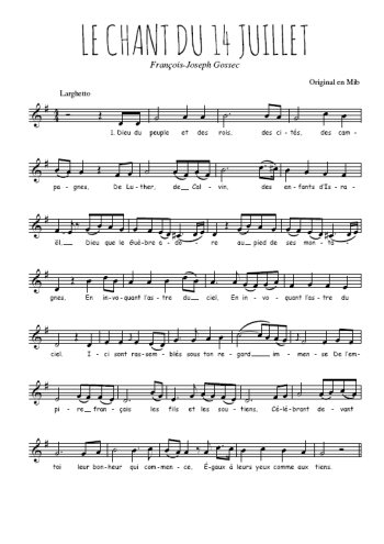 Le chant du 14 juillet